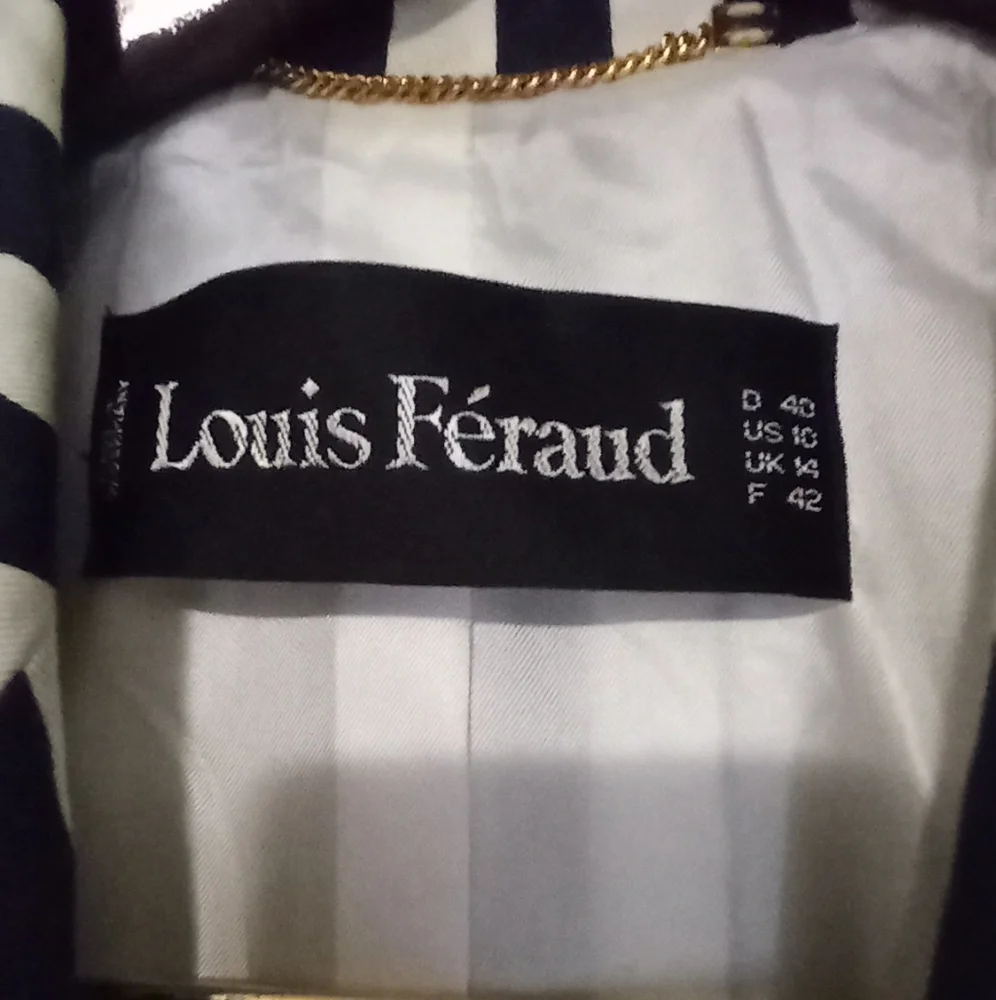 Louis Feraud 80's Vintage Navy rockstar Blazer 10 authentic - Picture 4 of 10